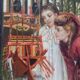 Huile sur panneau. Portrait de femmes. 20ième siècle.
