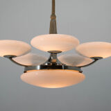 Elegant Art Deco Chandelier, 1930s, Two Items Available