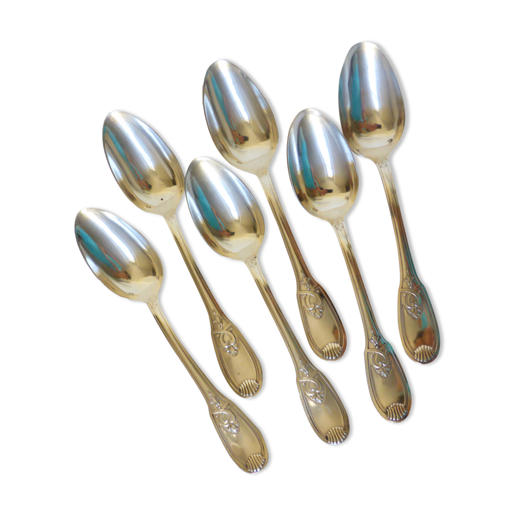 5 Cuillères à Soupe Ercuis Métal Argenté – Modèle Trianon Argent