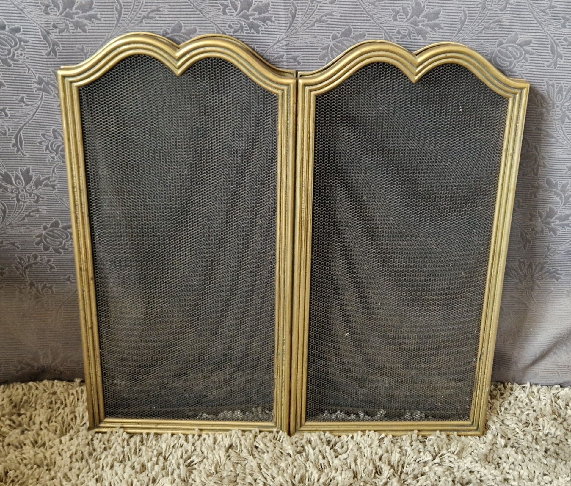brass fire screen