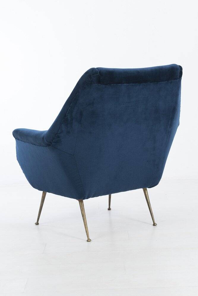 Ensemble de 2 fauteuils italiens bleu foncé