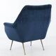 Ensemble de 2 fauteuils italiens bleu foncé