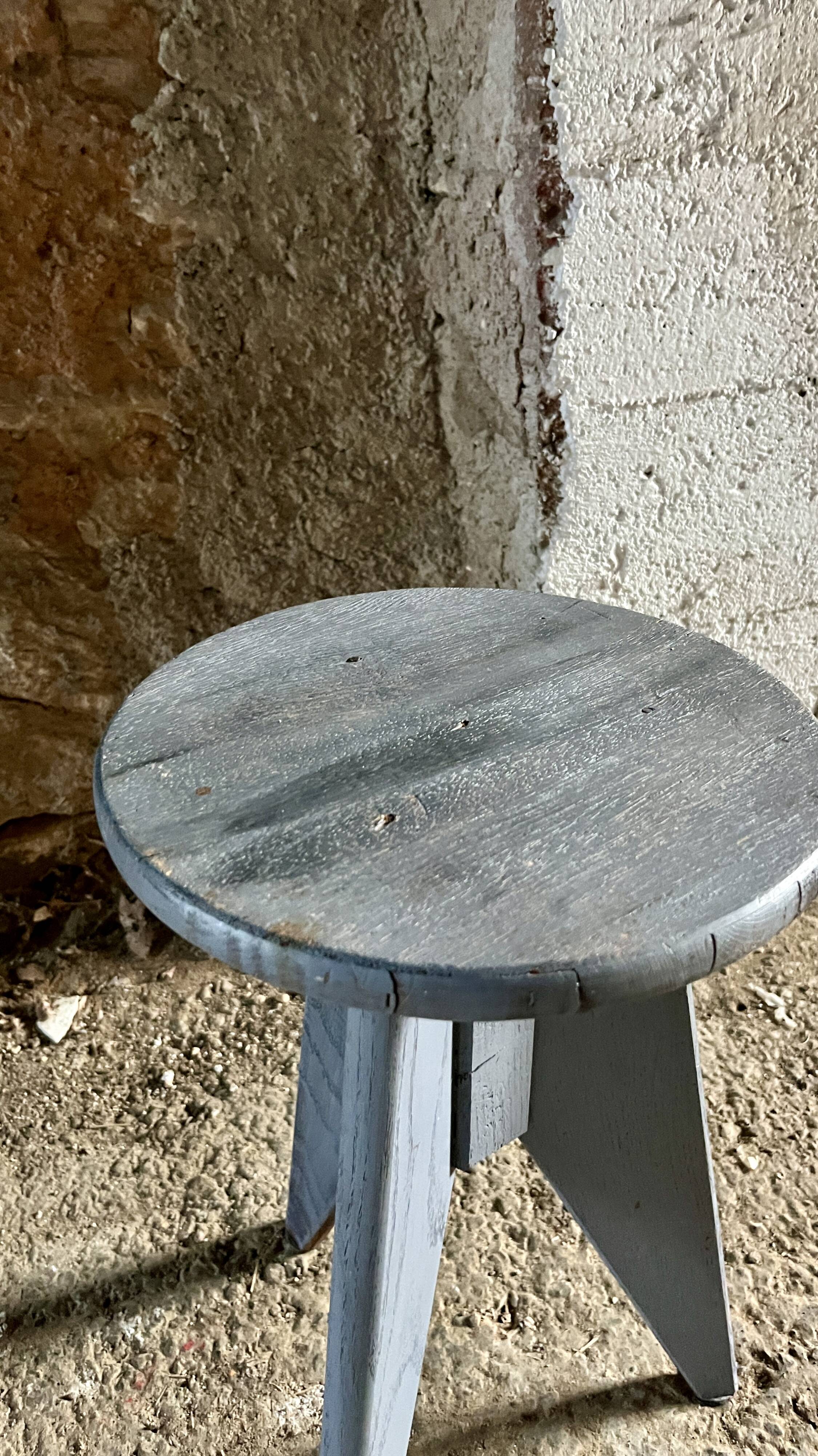 Vintage rustic style wooden stool