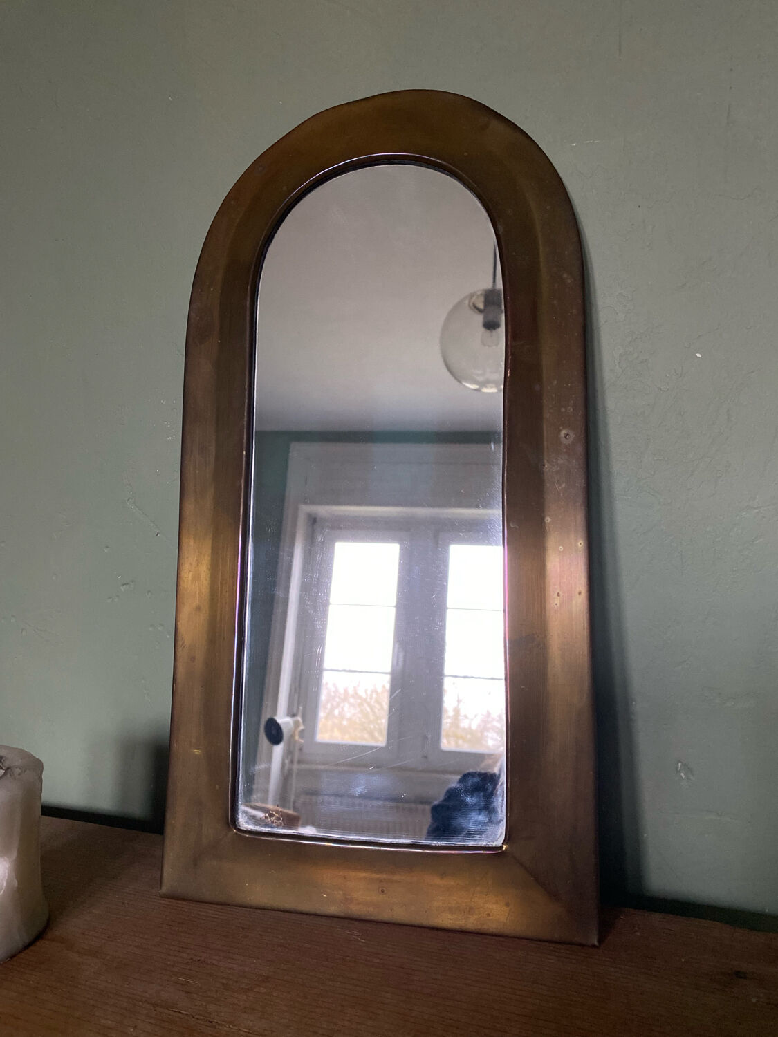 Moroccan brass mirror