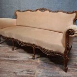 Carved walnut canapé – Louis XV style – 20th century