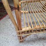 Antique rattan armchair