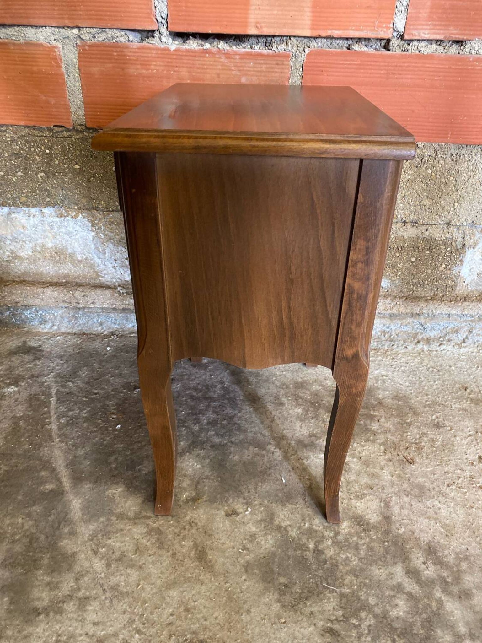 Louis XV Style Nightstand Table Wood Drawer + Vintage Case
