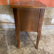 Louis XV Style Nightstand Table Wood Drawer + Vintage Case