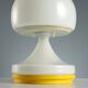 Vintage glass table lamp with double switch, Italy, 1970s