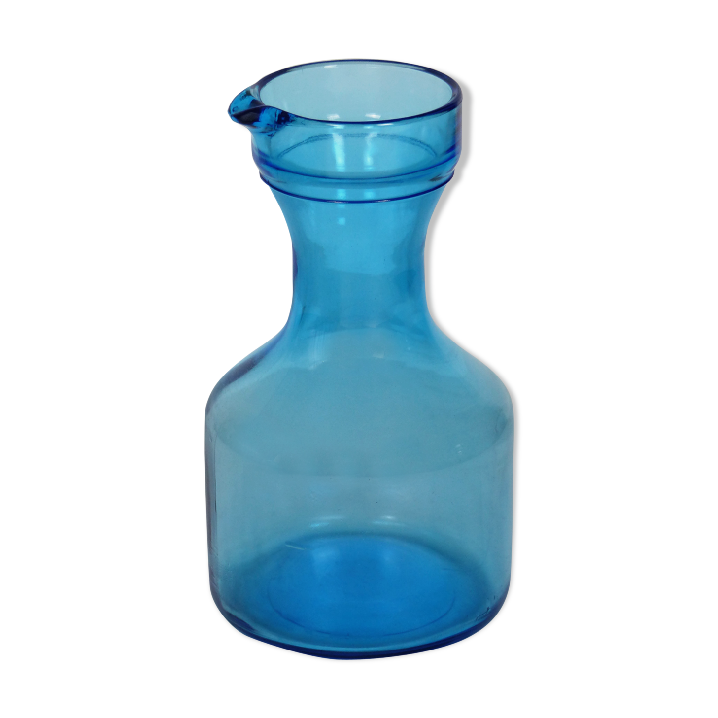 Blue glass pitcher water broc