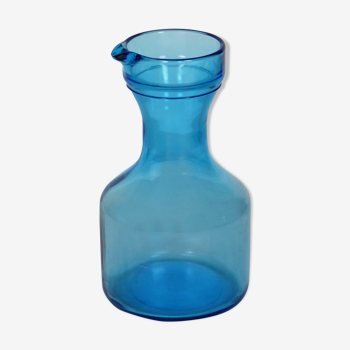 Broc à eau pichet en verre bleu