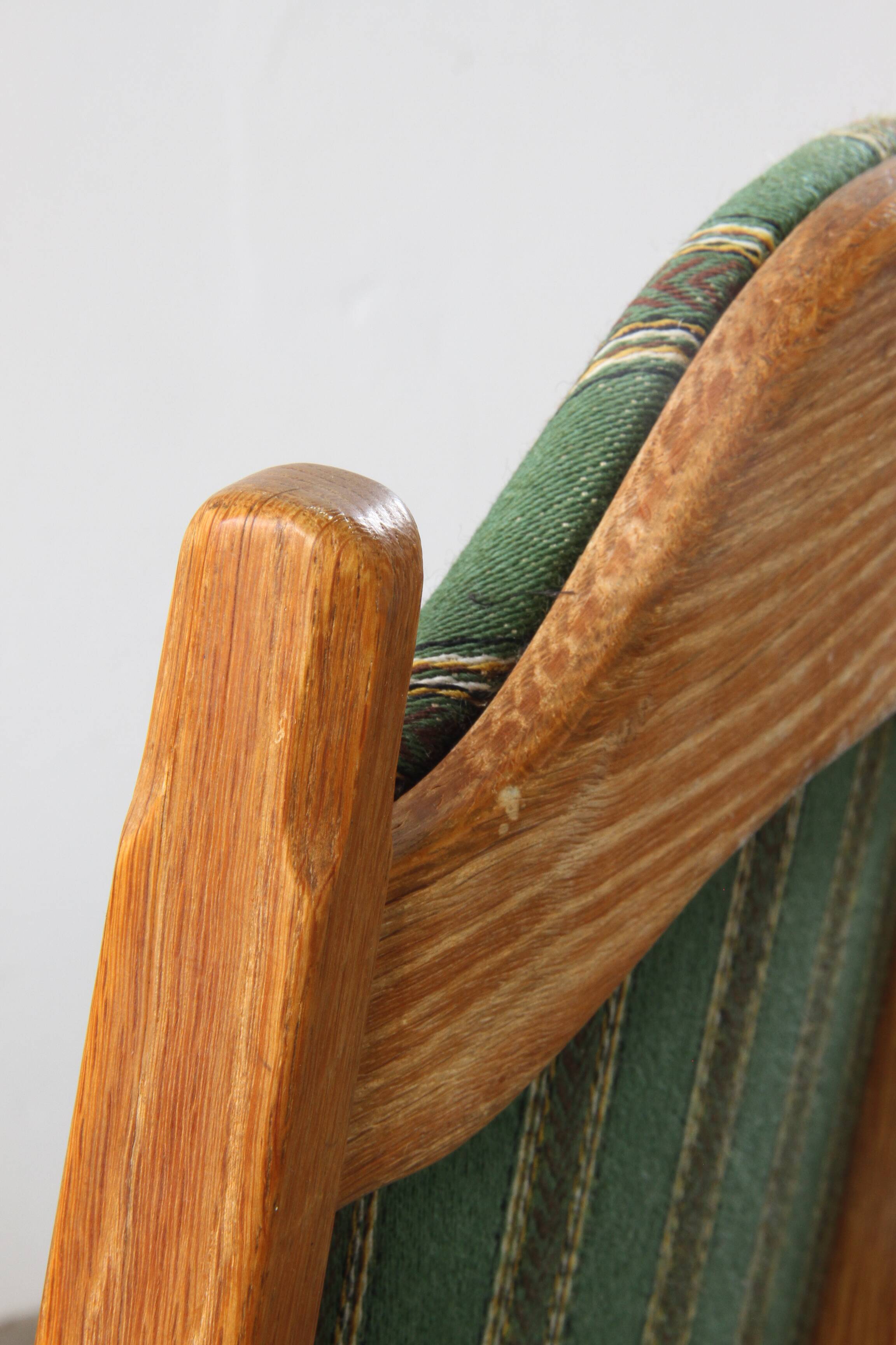 Vintage Danish Oak Dining Chairs, Henning Kjærnulf Style, 1960s, Set of 6