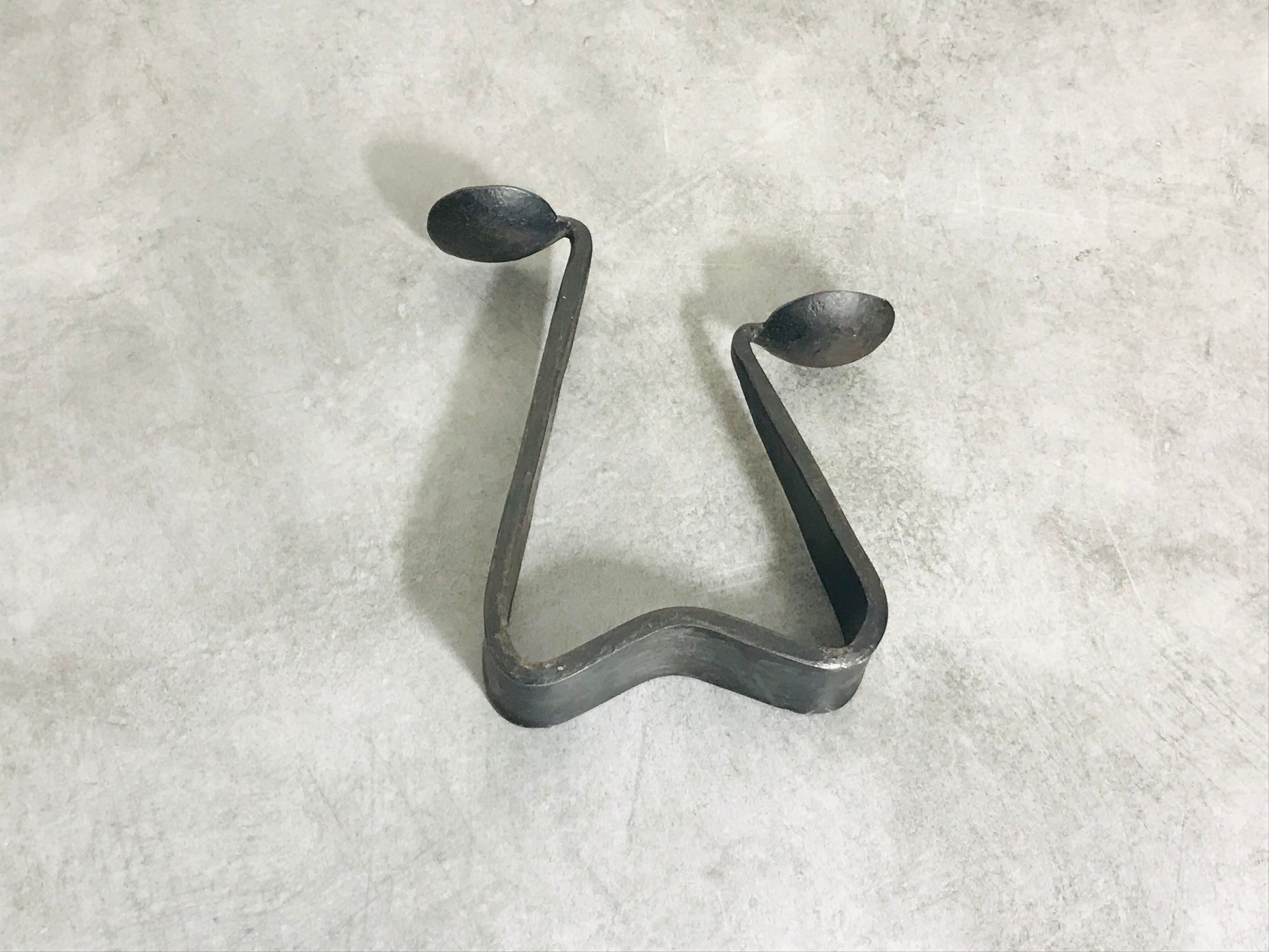 Modernist brutalist candle holder