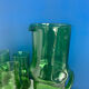Service a eau carafe et verre vert vintage