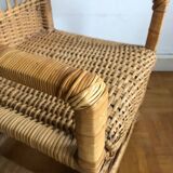 Vintage rattan children's armchair