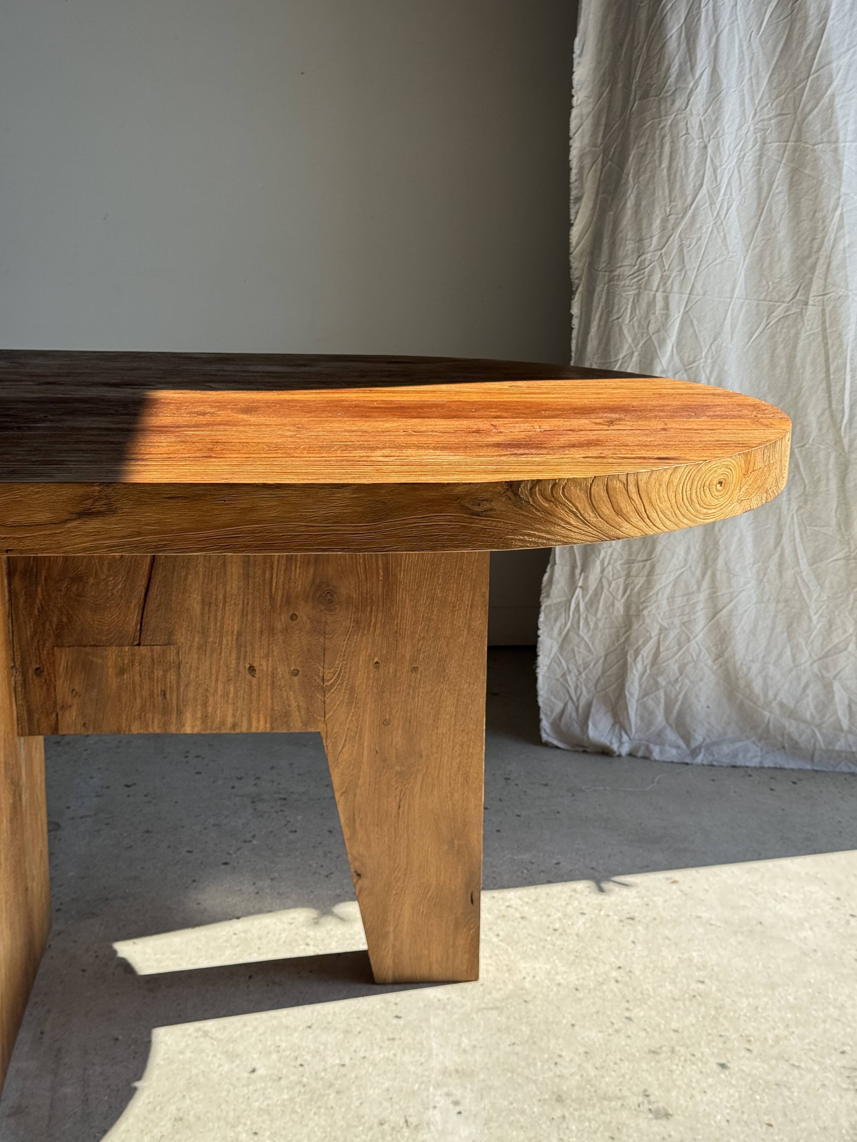 Immense solid teak table 2.10m x 1m
