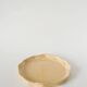 Ceramic trivet, butter yellow and gold, 1960.