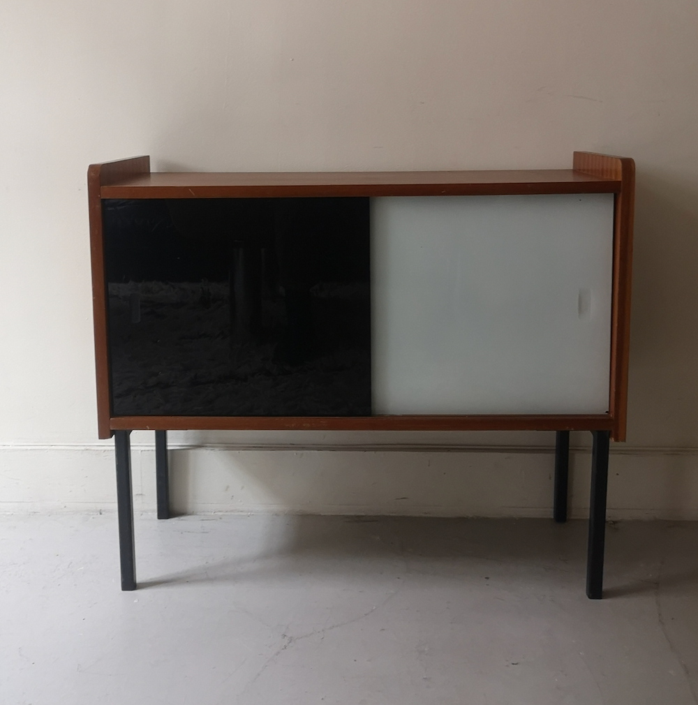 Modernist sliding glass sideboard, 1960