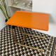 Table d’appoint vintage Werzalit – années 60/70 – plateau orange