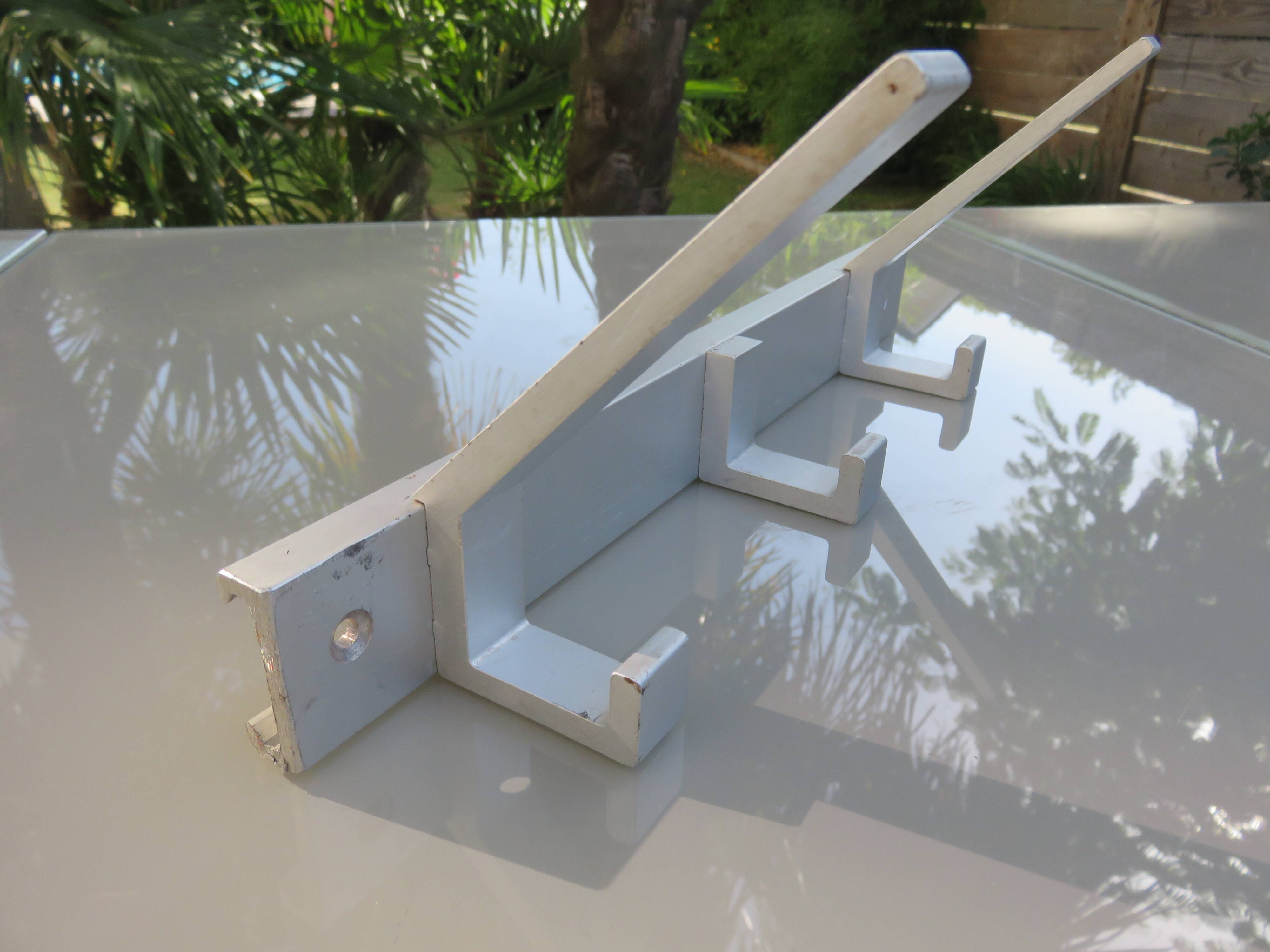 Modernist aluminium coat rack from the 1970s.