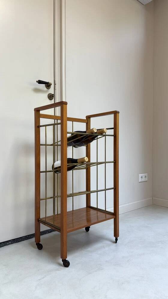 Vintage wooden / brass trolley