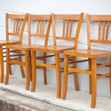 Set of 4 luterma bistro chairs, vintage wooden chairs, countryside, interior decoration