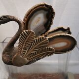 70 vintage mail swan with agate wings