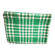 Vintage cotton tablecloth with green and white checks 1.45 x 1.65 m