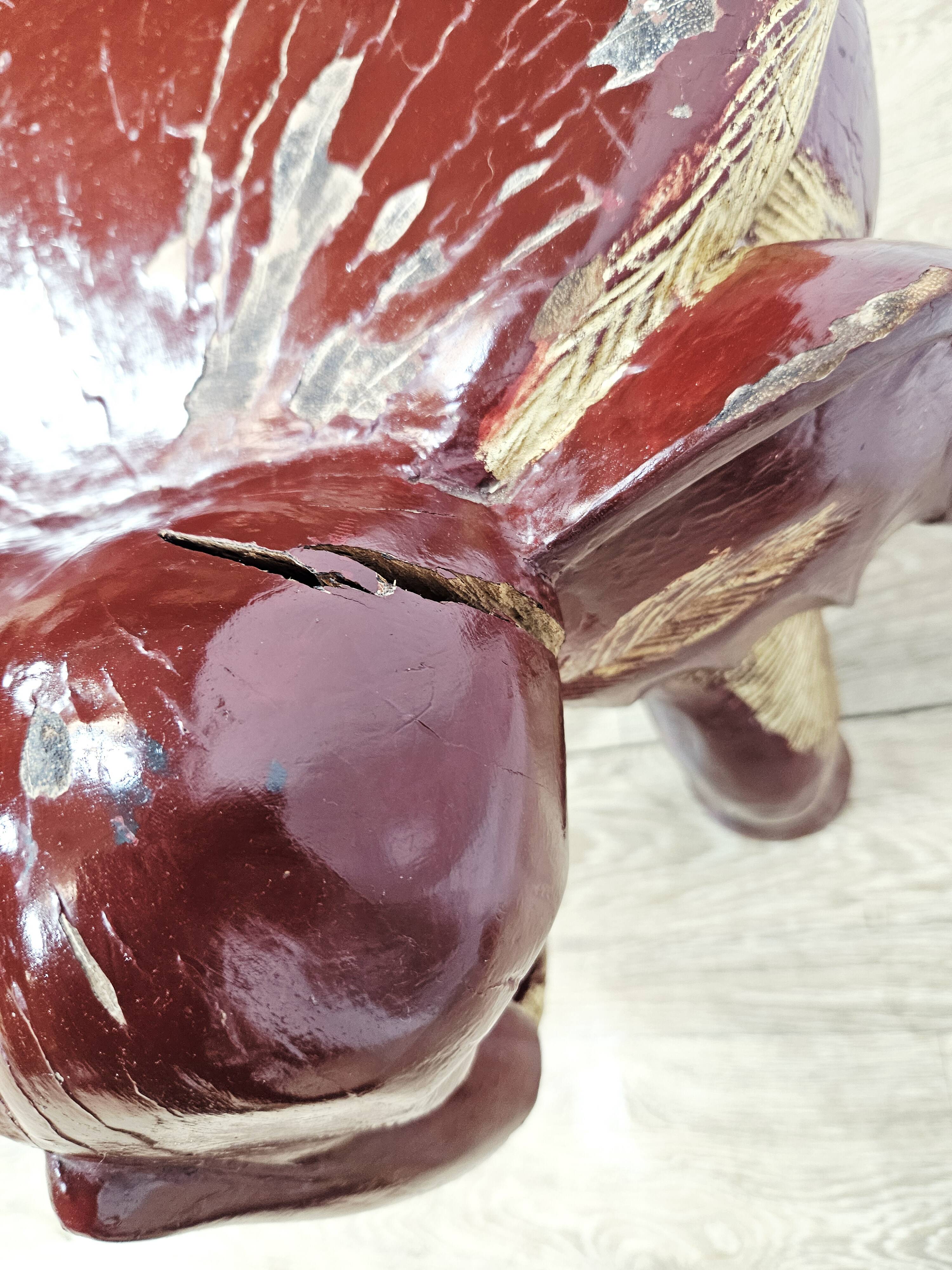 Antique elephant xl side stool / 19th century / unique boho chic piece.