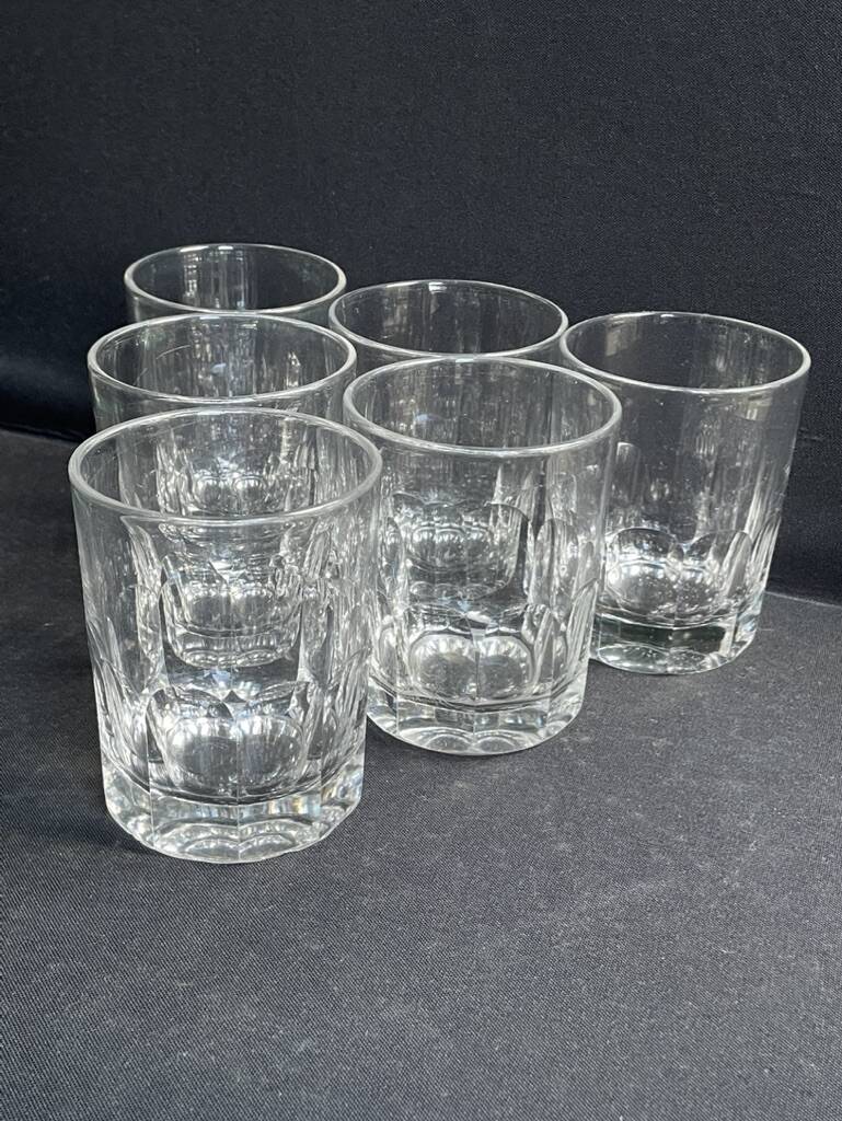 6 Baccarat whiskey tumblers – ½ strong crystal - Art Nouveau
