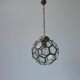 Italian Art Deco glass ceiling light in the shape of a honeycomb, 1950s, Italy.