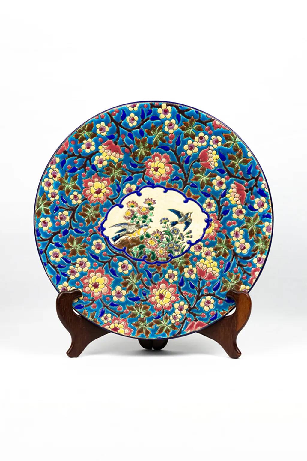 Dessous de plat vintage en fonte émaillée - Cottage core