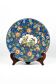 Longwy enamel plate – Decorated with polychrome birds and flowers – 1950