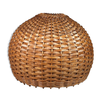 Suspension boule en osier vintage