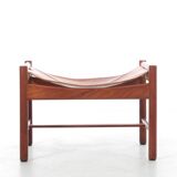 Scandinavian teak footrest or ottoman