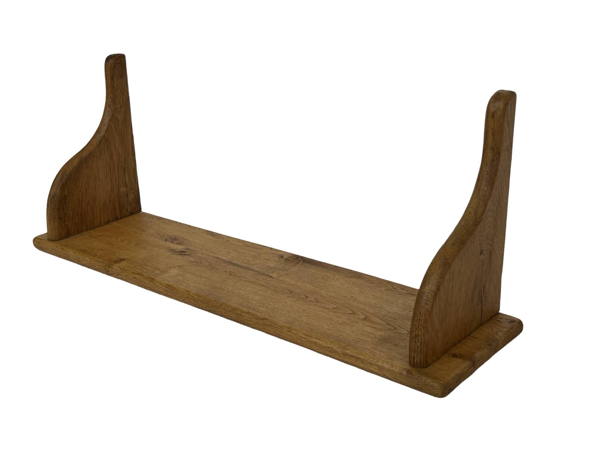 Vintage shelf  in oak wall rack book 1970s wood minimalist design