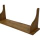 Vintage shelf  in oak wall rack book 1970s wood minimalist design