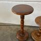 Vintage round wooden side table / guéridon / support