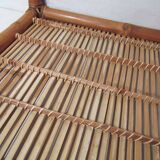 Bamboo rattan square coffee table