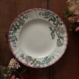 Set of 12 Longwy flat plates, Chrysanthemums model