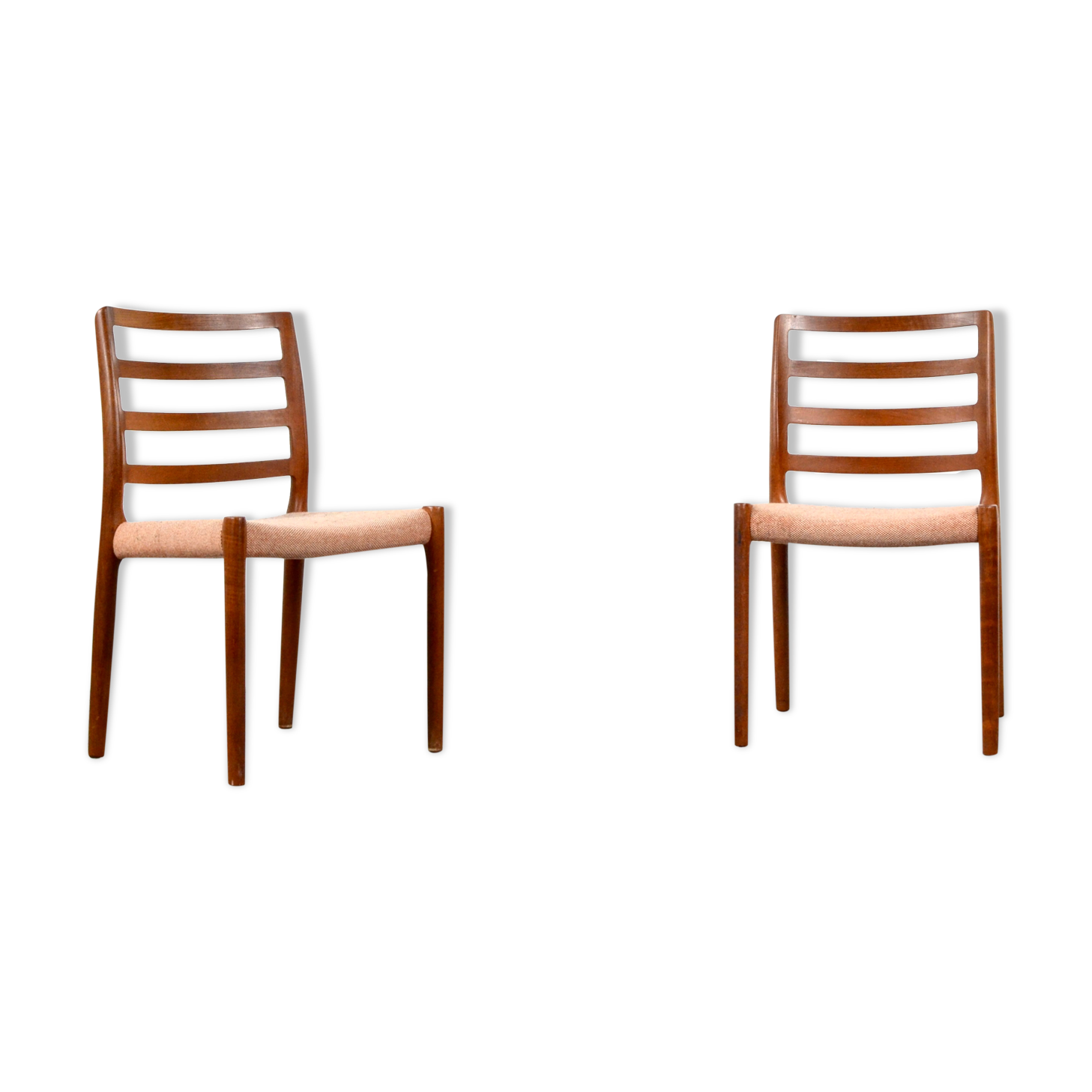 Set of 2 model 85 dining chairs by Niels Moller from Denmark