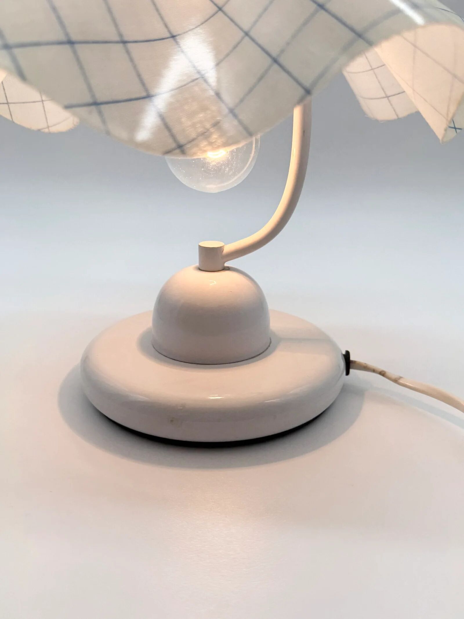 Pair of table lamps with pleated shades – 1980s