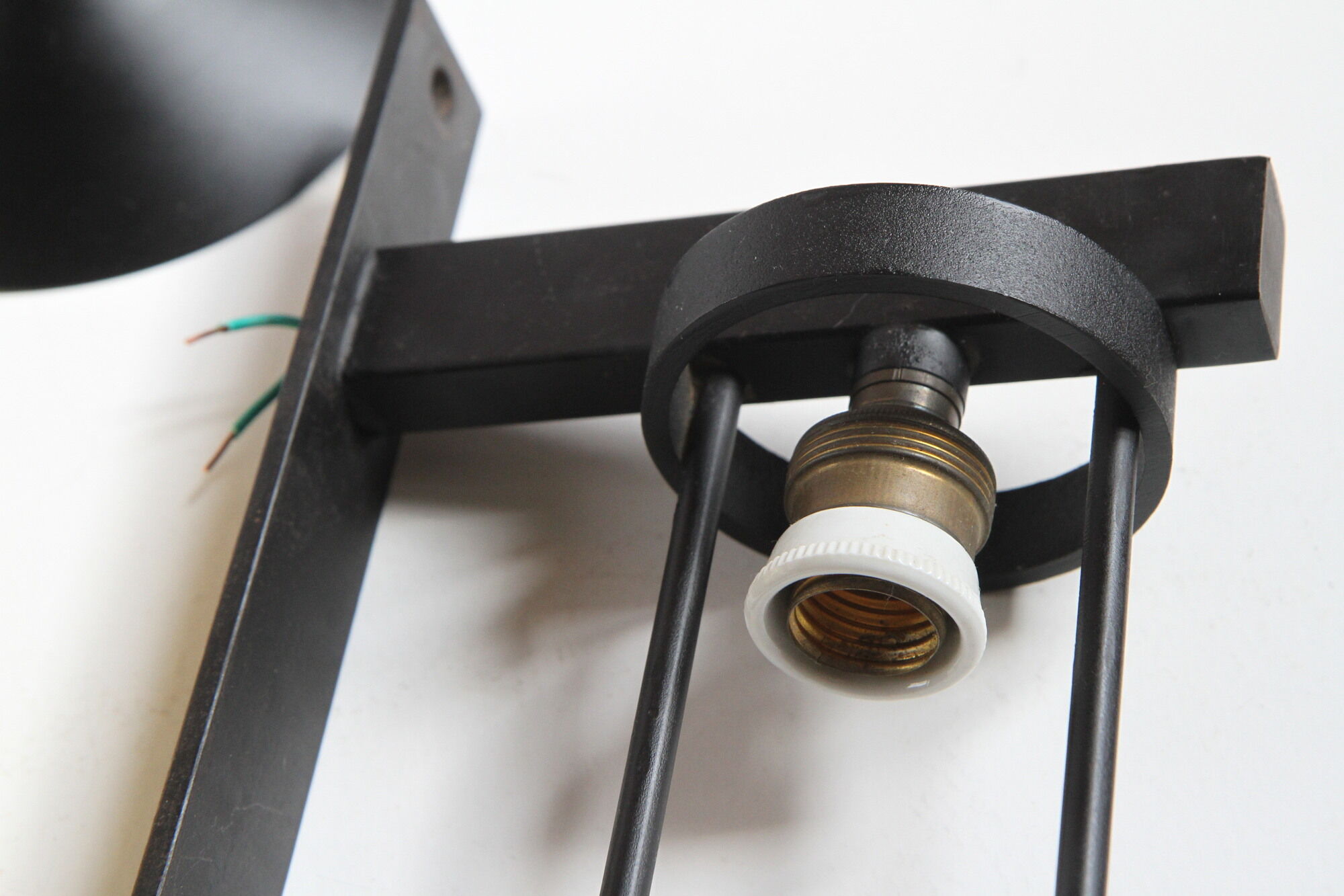 Metal and blown glass sconce from the 1950s