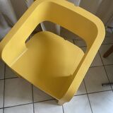 Orange-yellow designer armchair