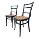 Set of 2 cane bistro chairs
