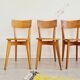 Série de chaises bistrot bois miel