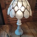 Desk lamp Room Lampshade mother-of-pearl pink alabaster base Dp 082271
