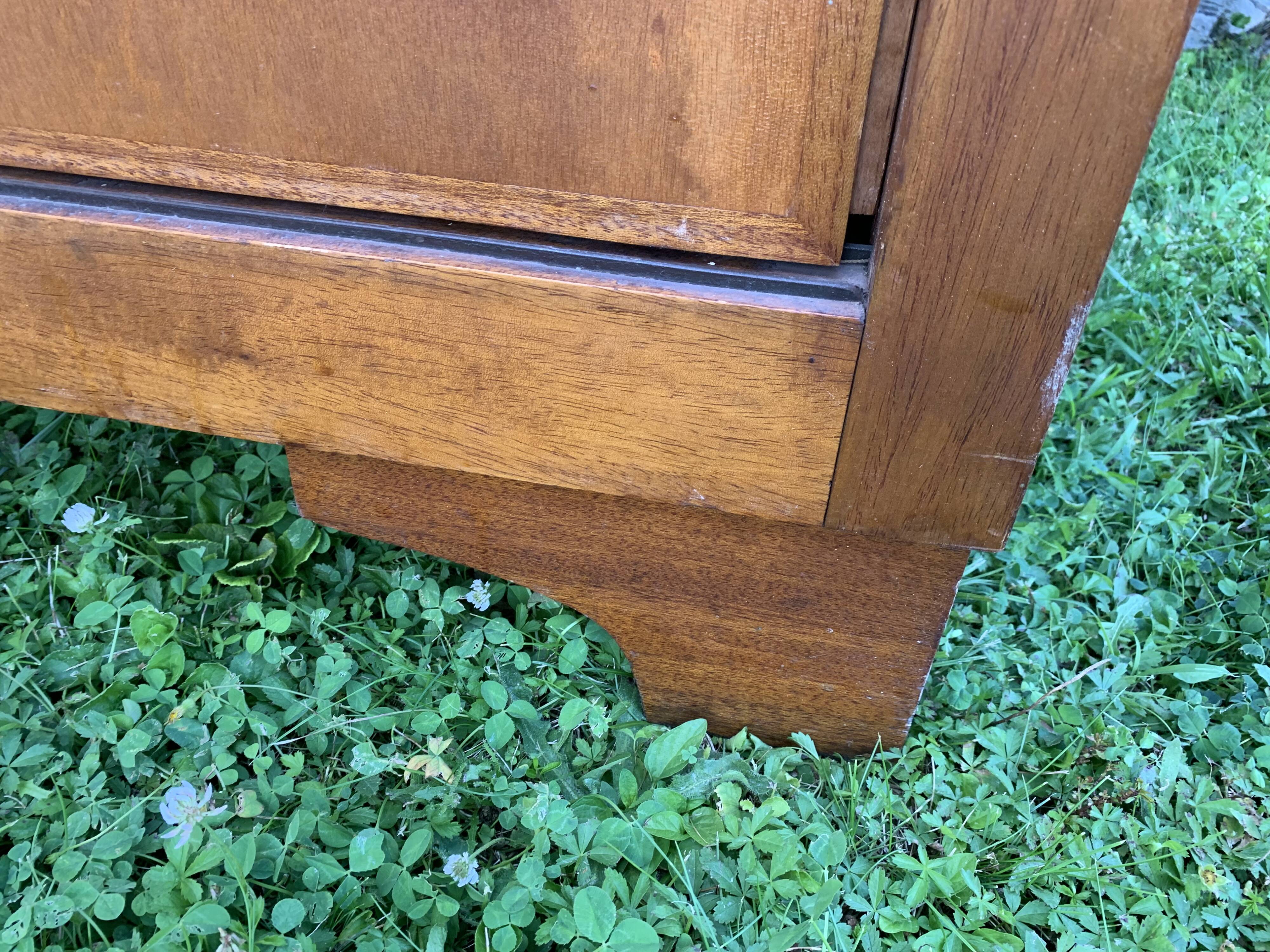 Vintage school cabinet with sliding doors
