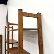 Bibliothèque Moderniste XXL en Pin Massif – Design Années 50 – L164 cm