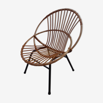 Rohe Noordwolde rattan armchair 60s